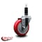 Service Caster 4'' Red Poly Wheel Swivel 1-1/8'' Expanding Stem Caster SCC-EX20S414-PPUB-RED-118 - alternate 4